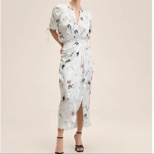 Floral White Midi Dress